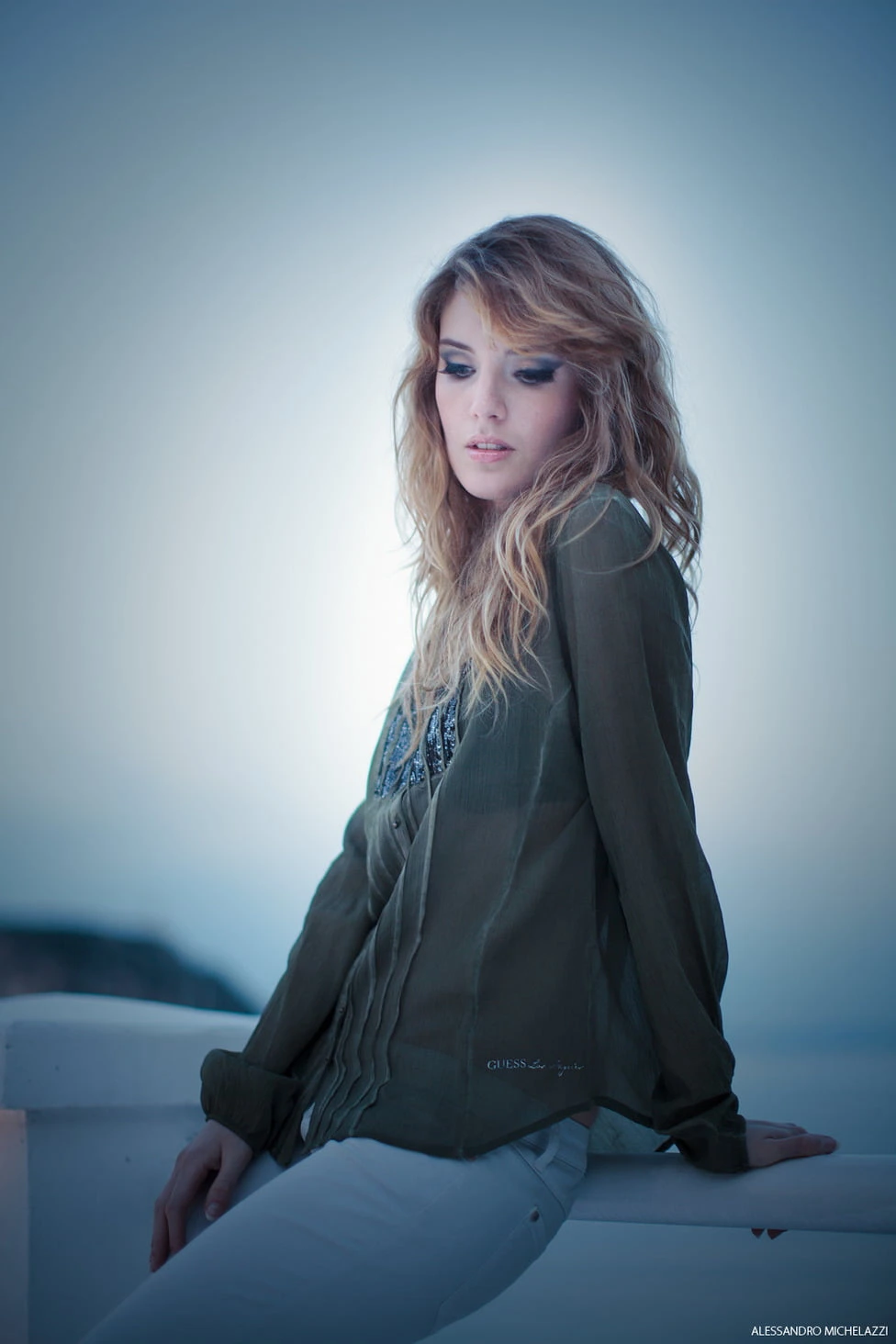 Alessia blue hour portrait Canon 50mm f1.2 L lens full-frame shot 01