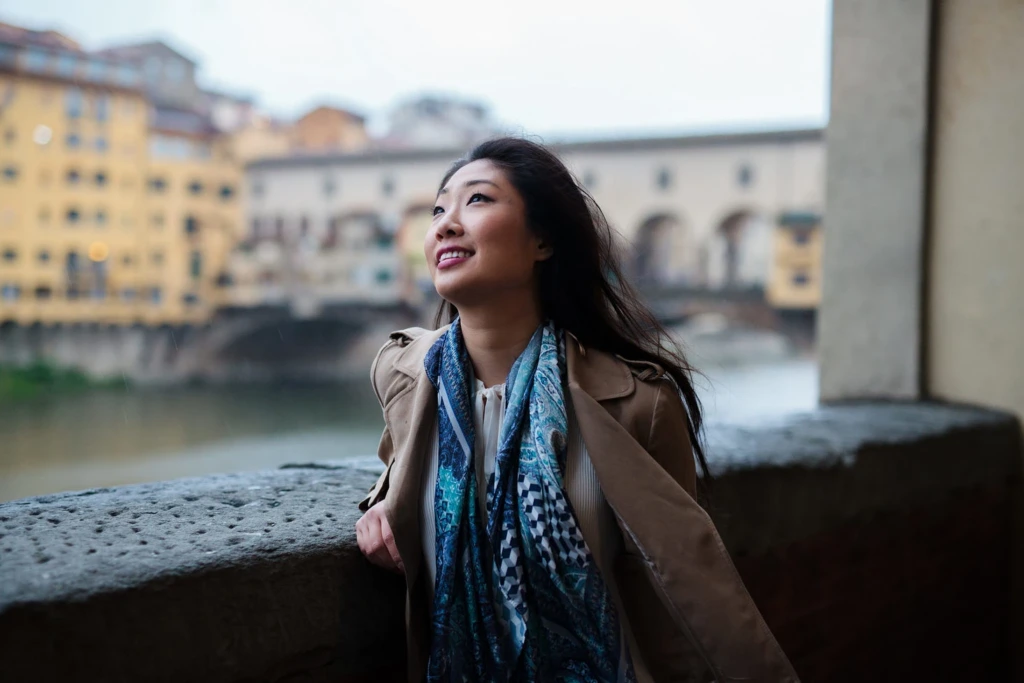 Marian portrait Florence rain Sigma 50mm 35mm Art series Canon cover shot