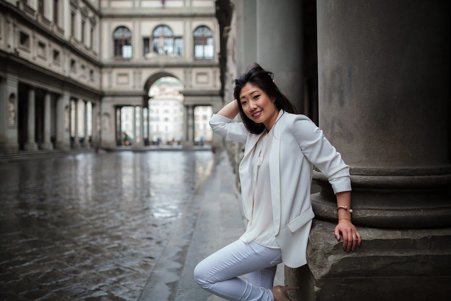 Marian portrait Florence rain Sigma 50mm 35mm Art series Canon shot 08