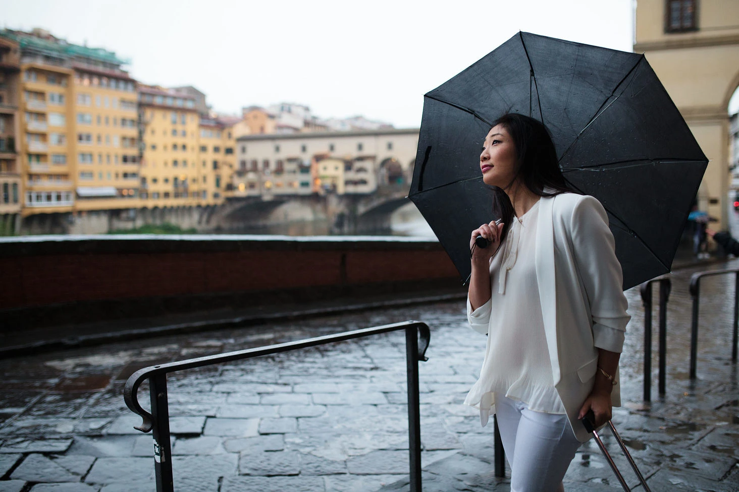 Marian portrait Florence rain Sigma 50mm 35mm Art series Canon shot 11