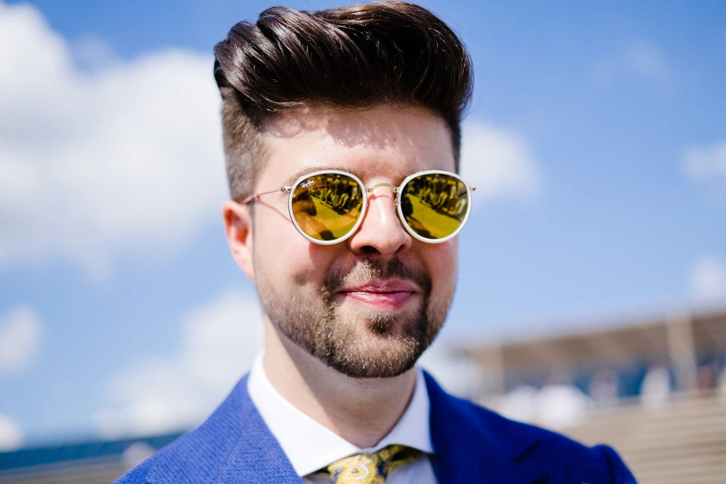Sani Starr Pitti Uomo Pitticolor Florence fashion blogger Fujifilm X-T1: double-breasted blazer with printed silk foulard, shot 08