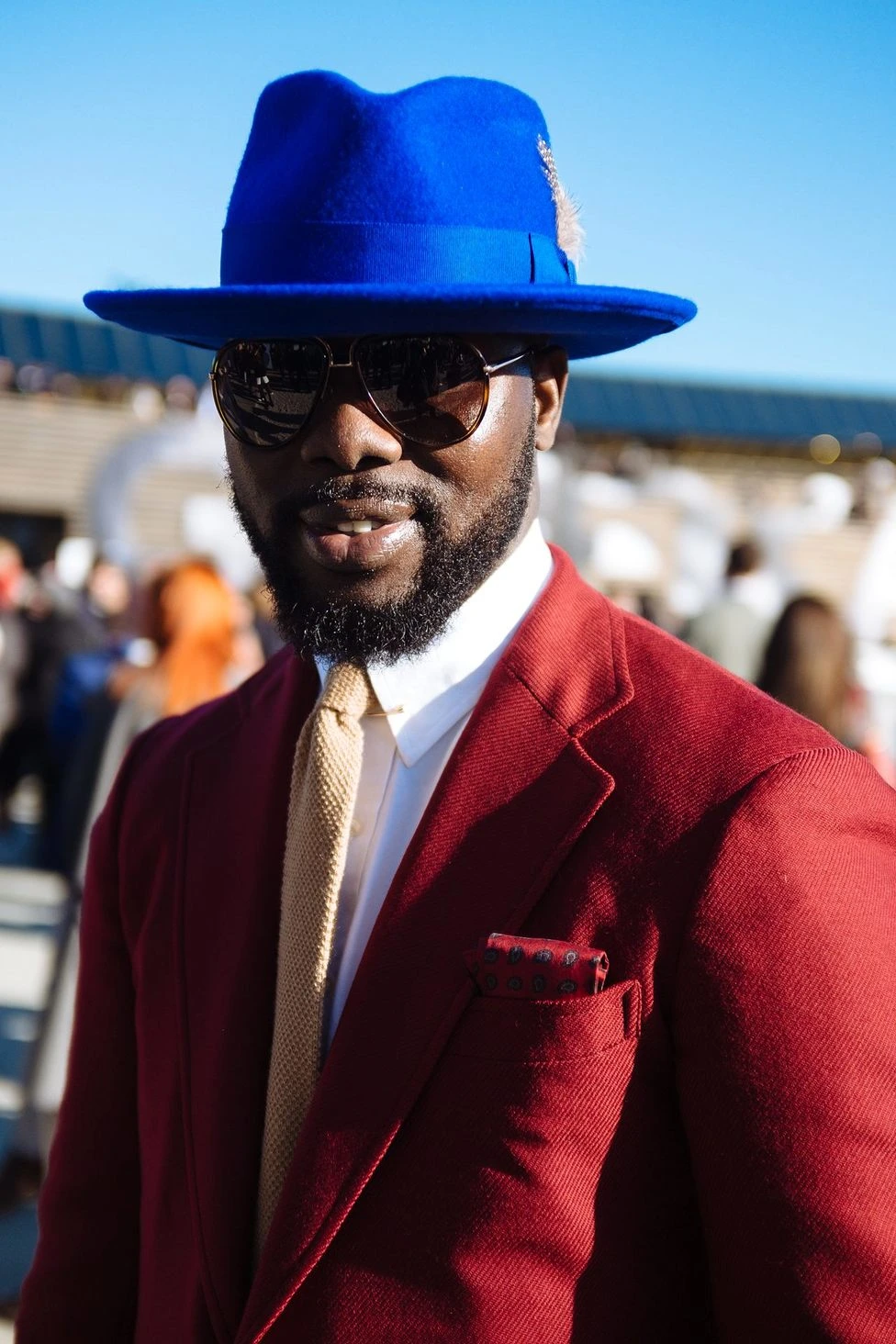 Pitti Uomo 89 Florence menswear street style portrait Fujifilm: printed bandana neckerchief with tailored jacket, shot 27