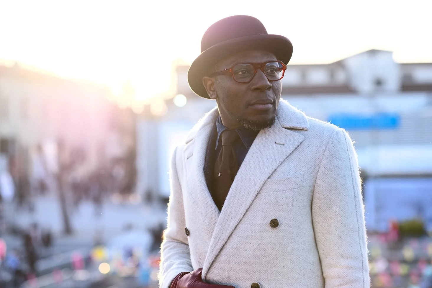 Defustel Ndjoko menswear portrait Pitti Uomo 91 Florence Fujifilm X-T2 cover shot