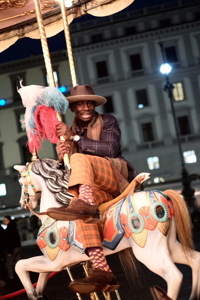 Night portrait Florence Pitti Uomo 91 Fujifilm X-T2 56mm f1.2 shot 16