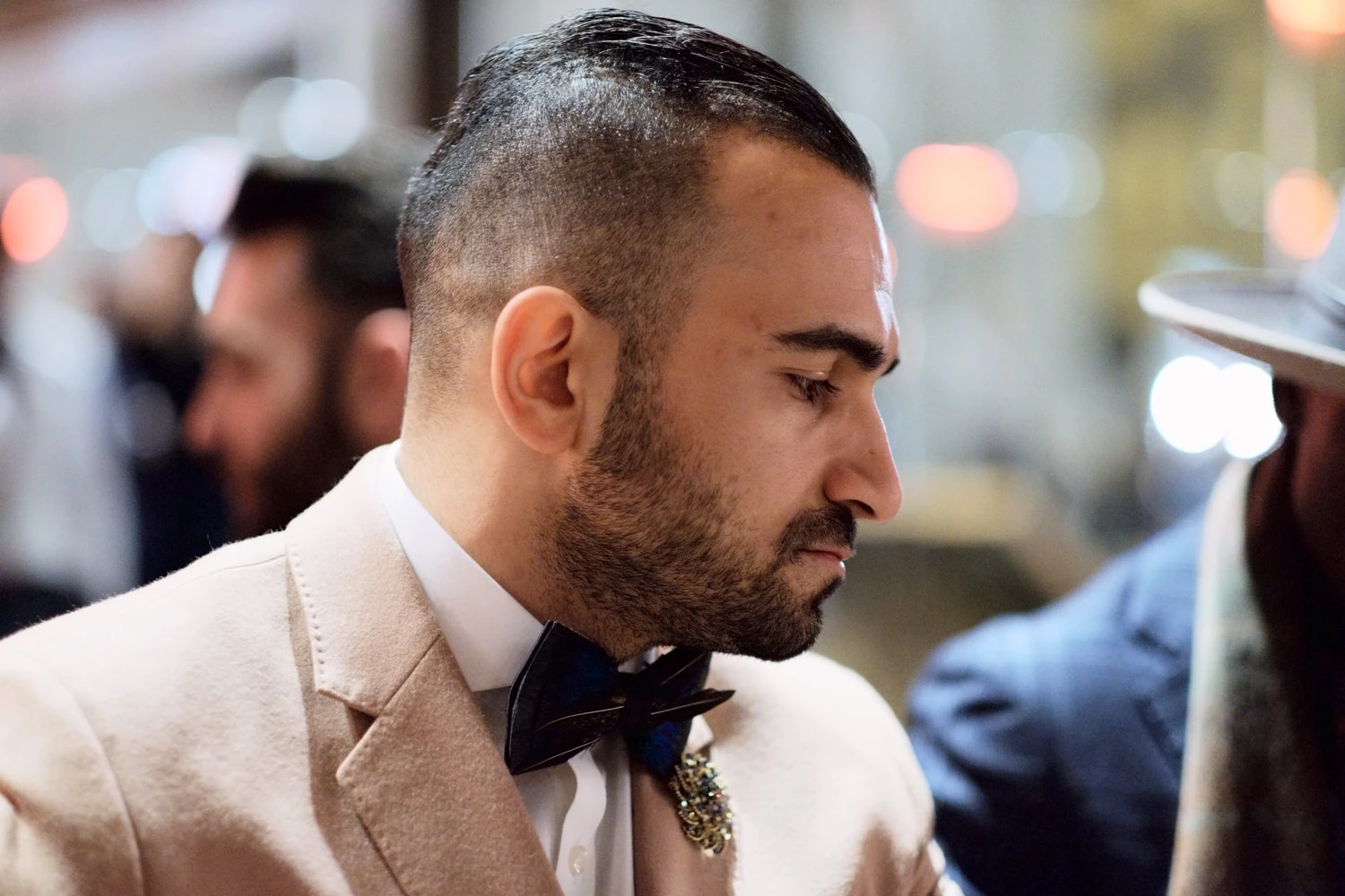 Night portrait Florence Pitti Uomo 91 Fujifilm X-T2 56mm f1.2 shot 18