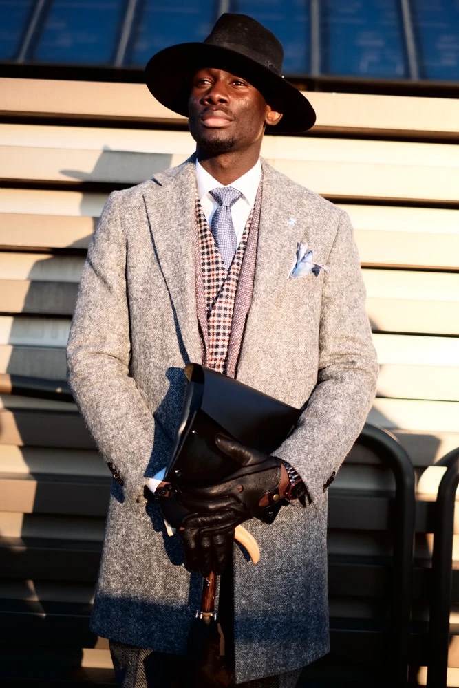 Salomon Parisian style menswear portrait Pitti Uomo 91 Florence Fujifilm shot 14