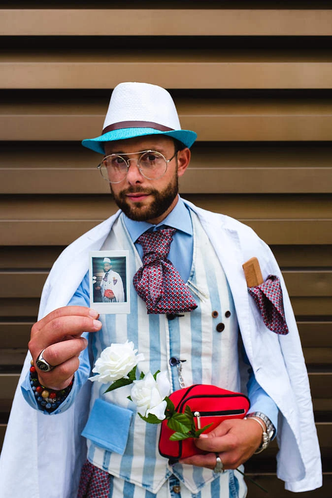 InstaPitti Instax Mini portrait attendee Pitti Uomo 92 Florence shot 24