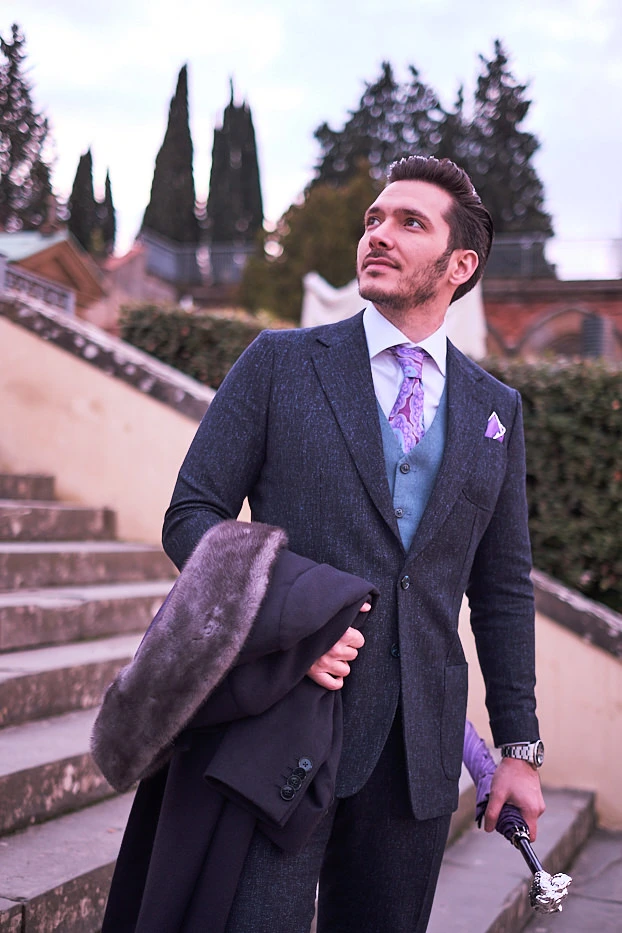 Male fashion editorial portrait Florence Fujifilm X-T2 golden hour shot 13