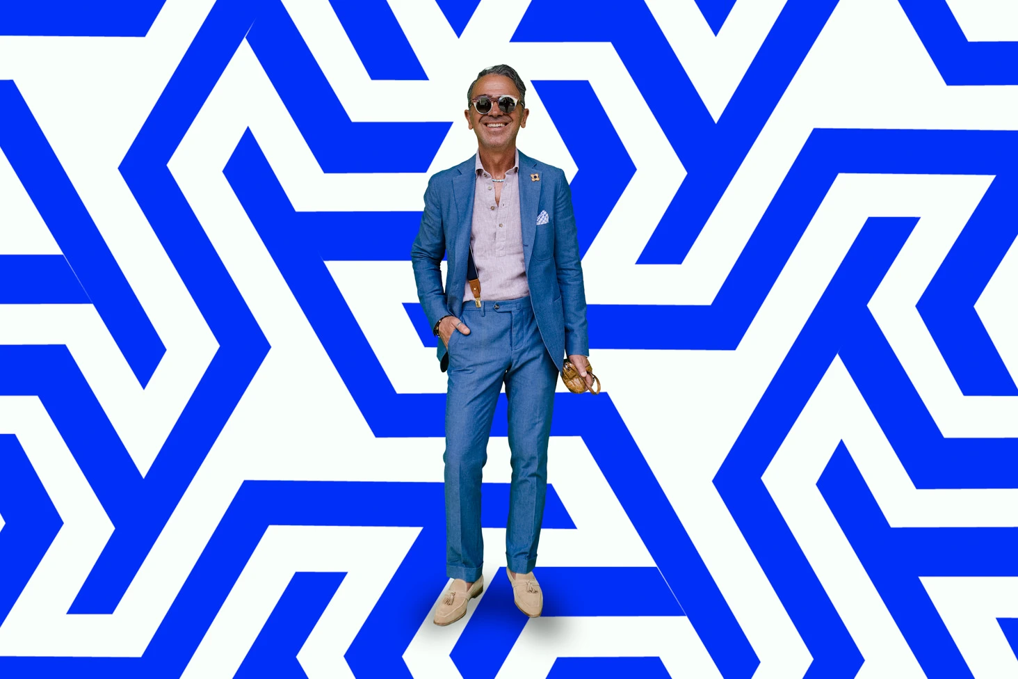 94 Pitti Uomo Optical project attendee portrait green screen composite shot 19
