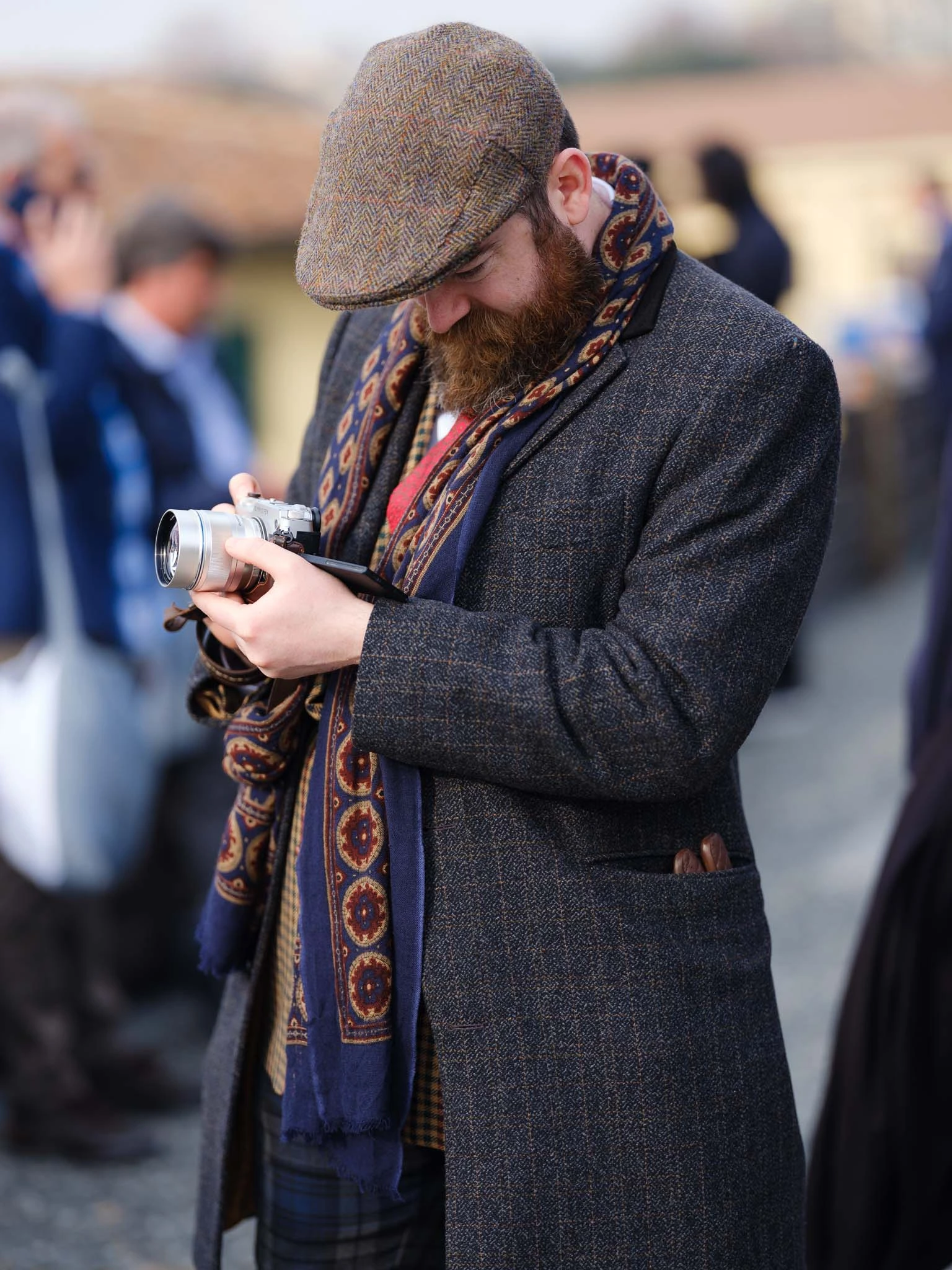 Pitti Uomo 95 street style attendee portrait Florence Fujifilm GFX 50R shot 03