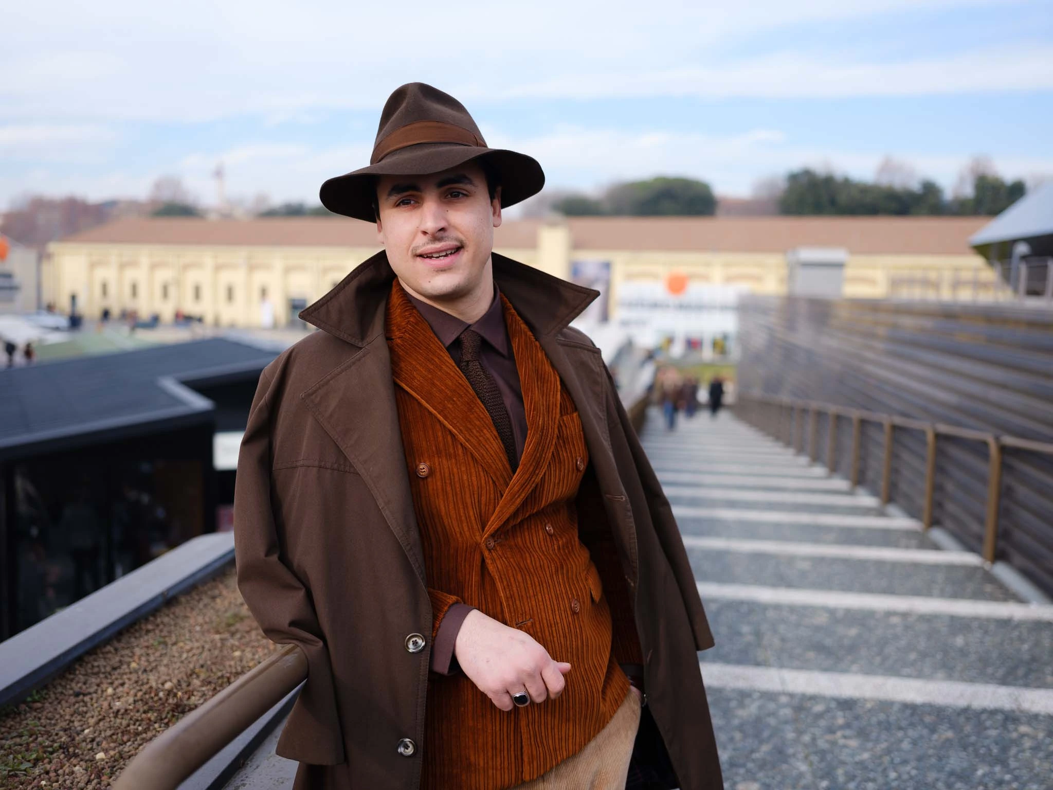 Pitti Uomo 95 street style attendee portrait Florence Fujifilm GFX 50R shot 07