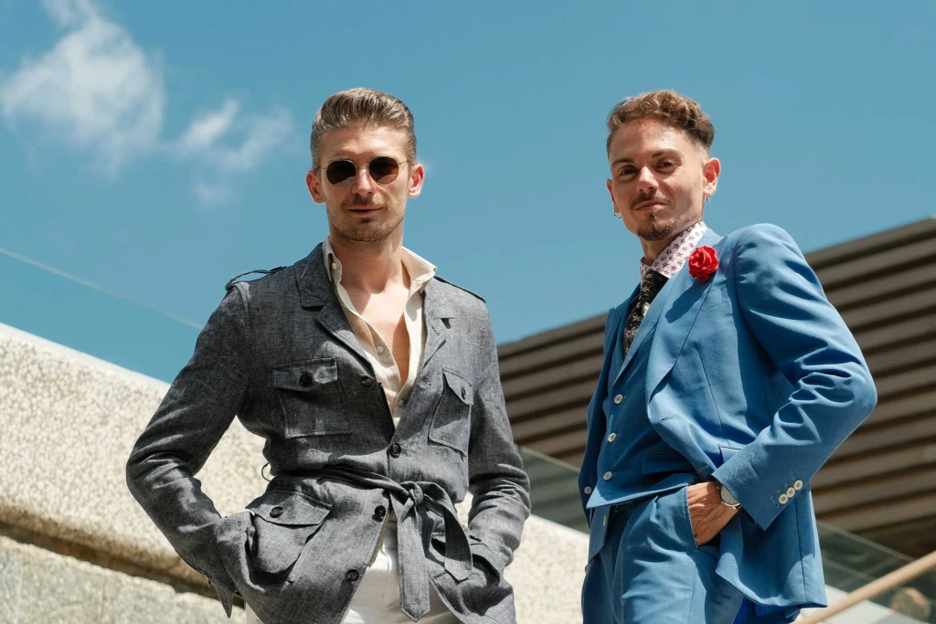 Hockerty, shooting in Florence for the brand at Pitti Uomo 100