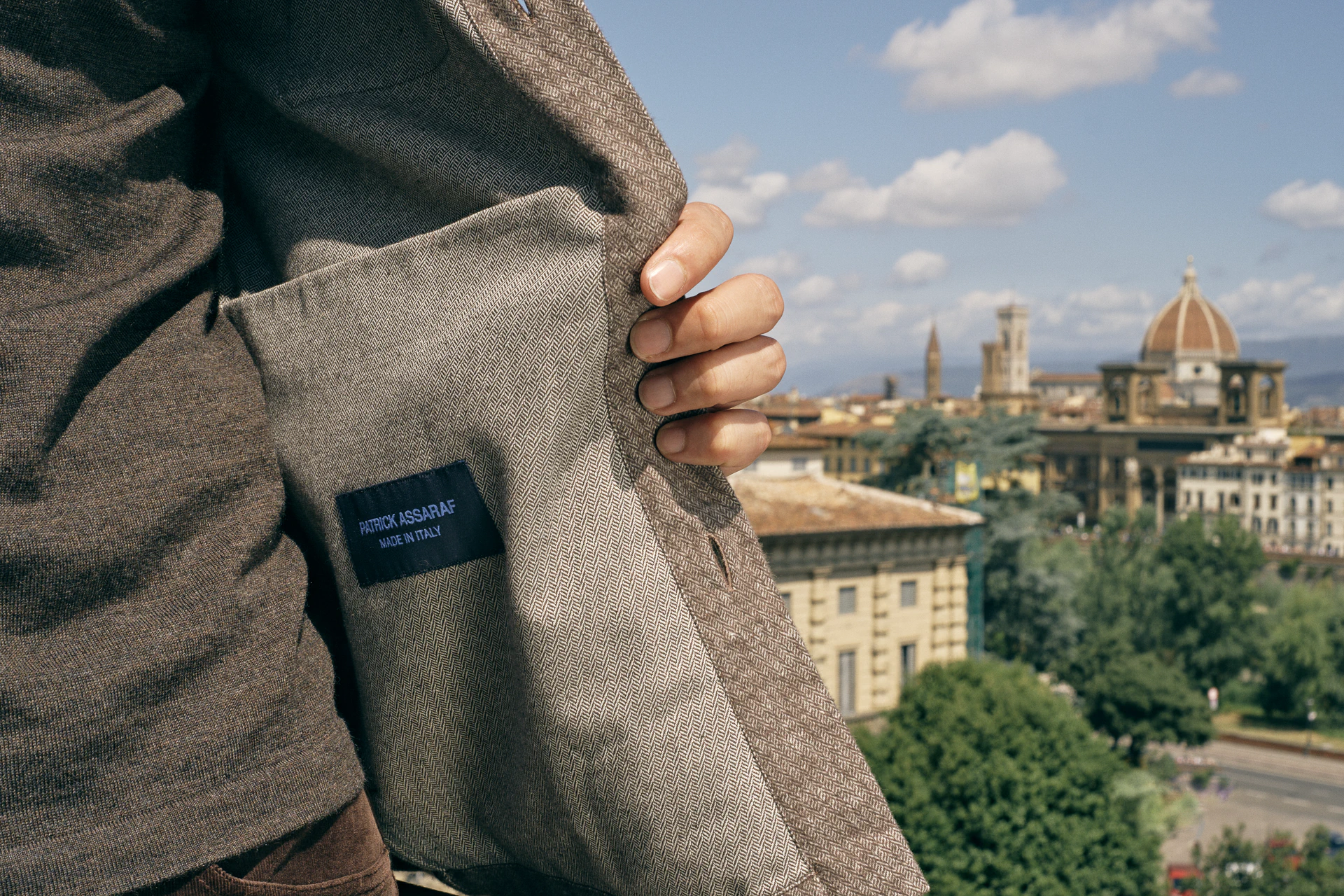 Patrick Assaraf fashion campaign cover portrait in Florence -- editorial photography by Alessandro Michelazzi