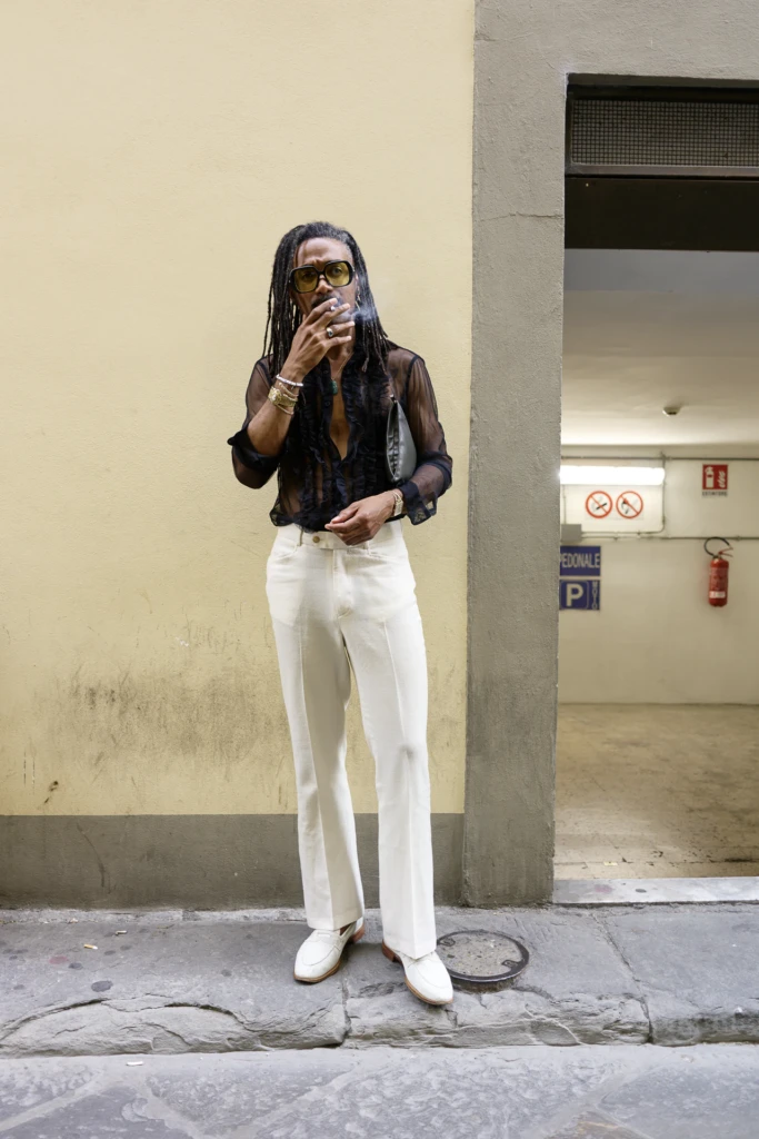 Attendee style captured on day one of Pitti Immagine Uomo 108, Florence.