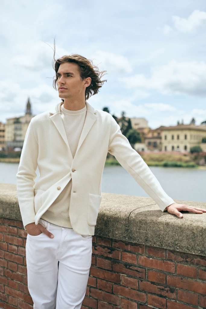 Patrick Assaraf fashion campaign shot by the Stazione Leopolda Auditorium, Florence -- fashion campaign photography by Alessandro Michelazzi