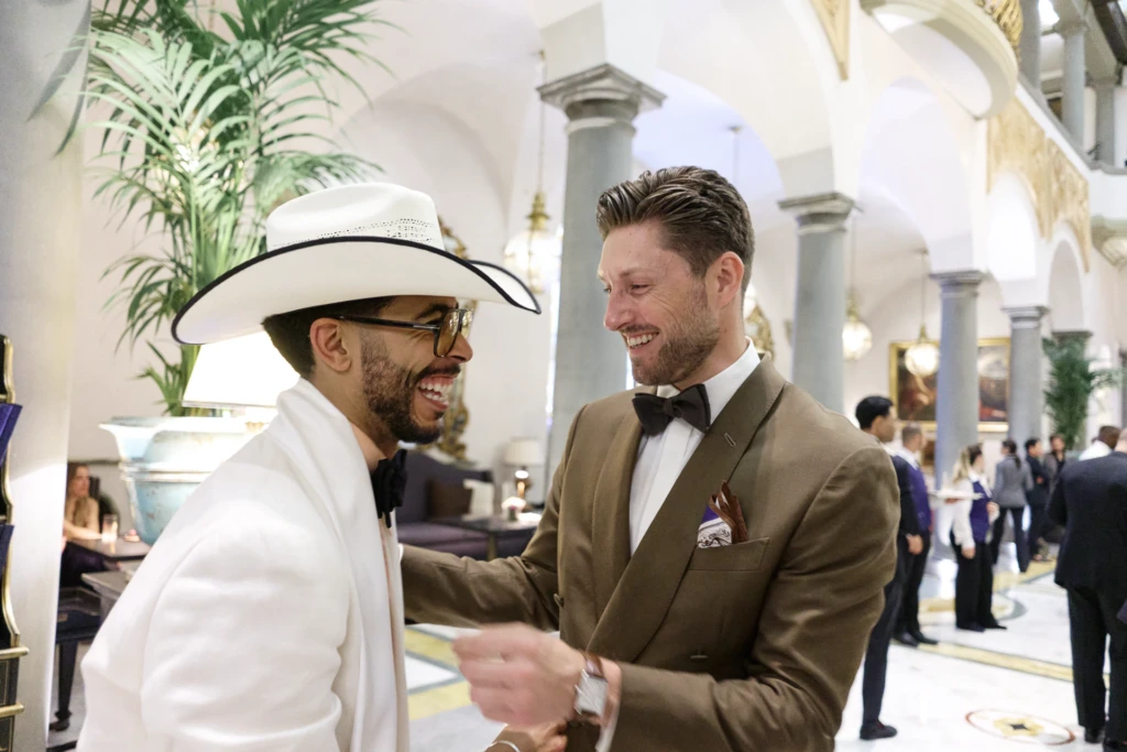 Menswear street style outside the fair on the opening day of Pitti Uomo, Florence.