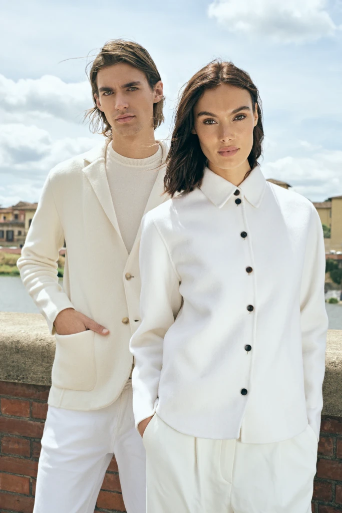 Patrick Assaraf fashion lifestyle moment in Florence at golden hour -- fashion campaign photography by Alessandro Michelazzi