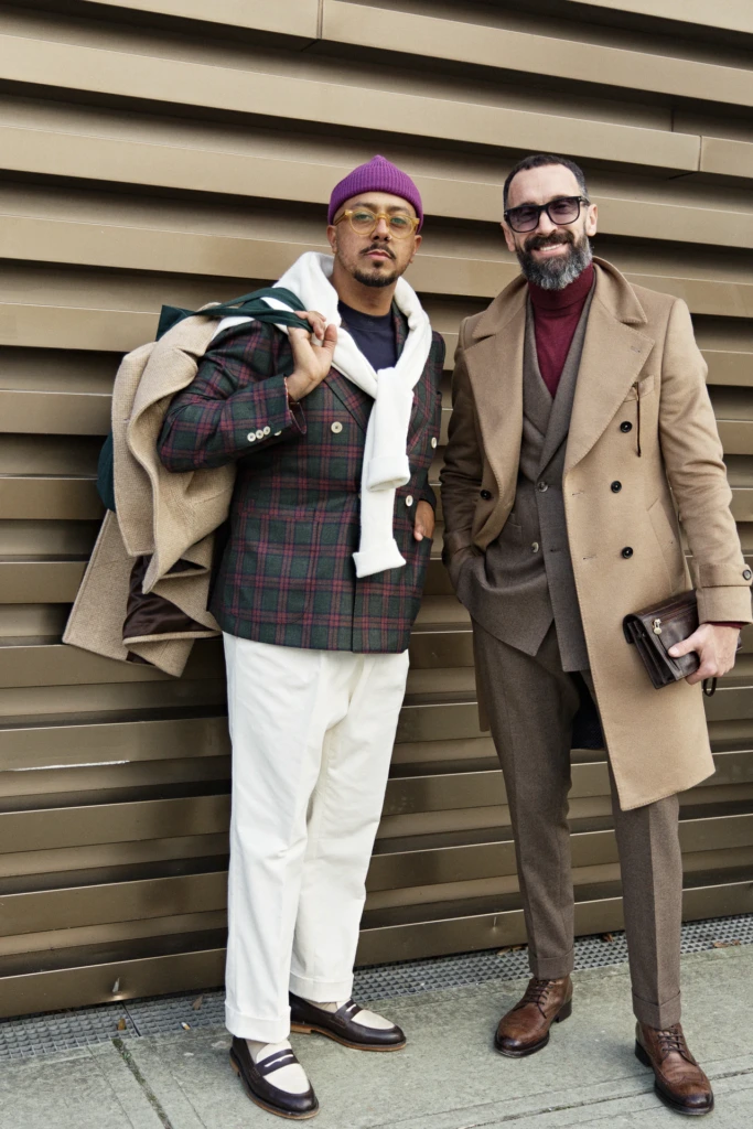 Menswear street style at Pitti Immagine Uomo 107, Florence — arrivals and outfits outside the Fortezza da Basso, image 014.