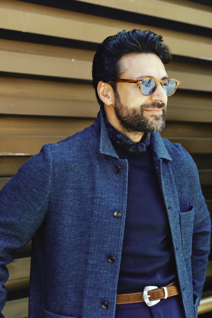 Attendee style at the Pitti Immagine Uomo 108 fairgrounds in Florence.