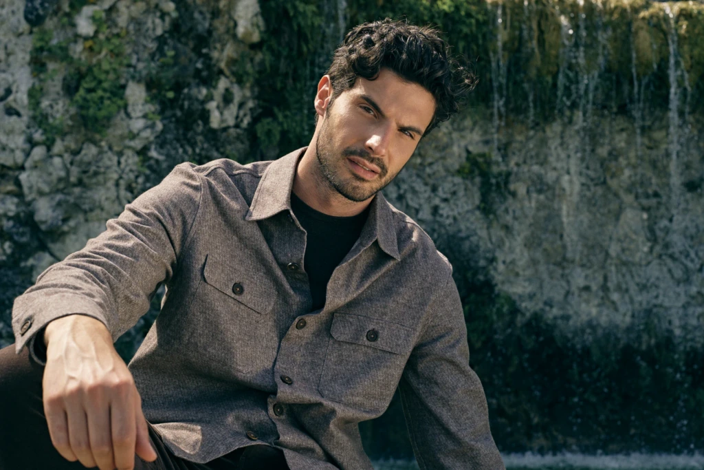 Patrick Assaraf campaign look near Caffè Gilli, Florence -- fashion campaign photography by Alessandro Michelazzi