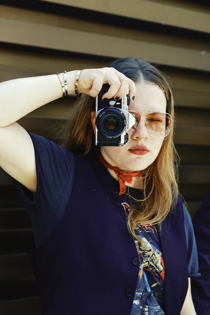 Fashion week look captured at the Pitti Uomo trade fair, Florence.