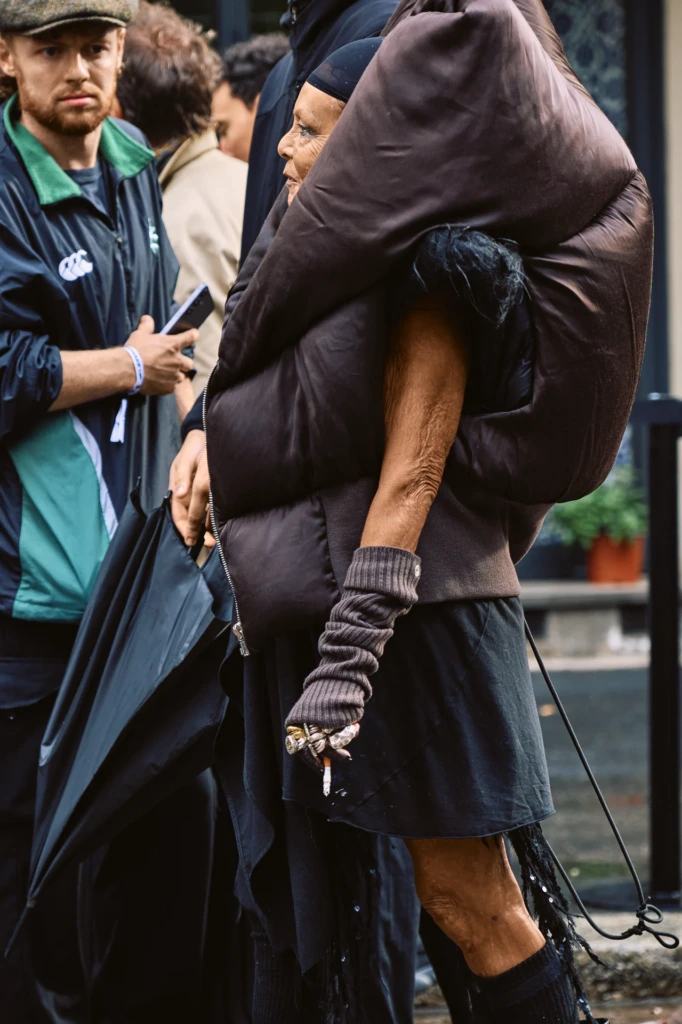 Street fashion portrait taken during Milano Fashion Week 2025