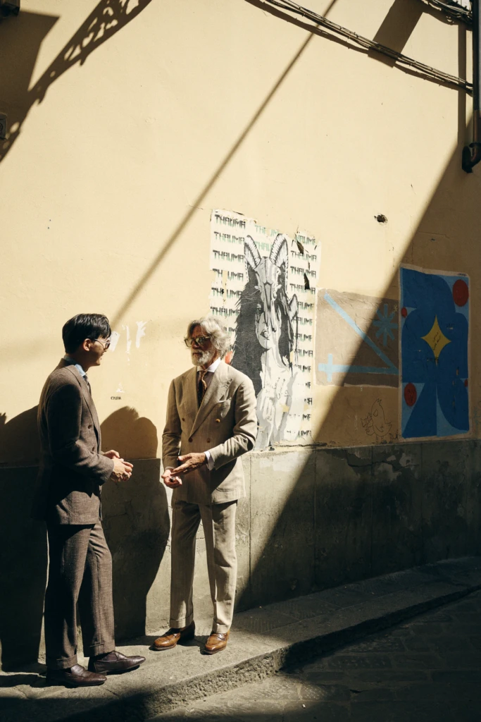 Common Suits fashion editorial — Pitti Uomo 110 Day II Florence, commissioned photography