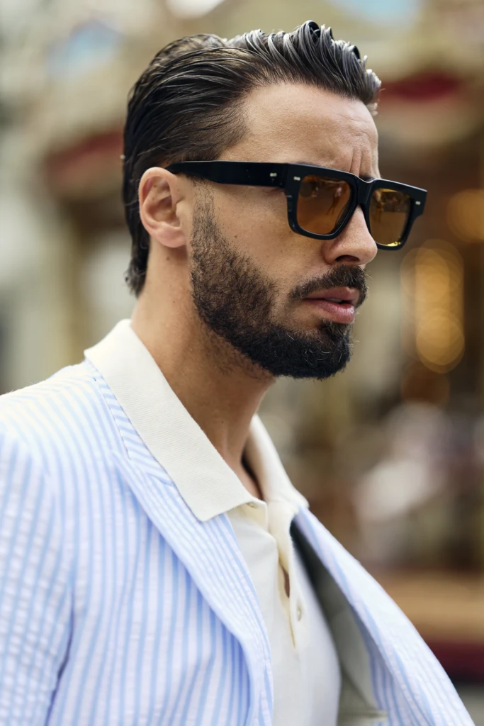 Hockerty Summer Lookbook shoot at Pitti Immagine Uomo, Florence.