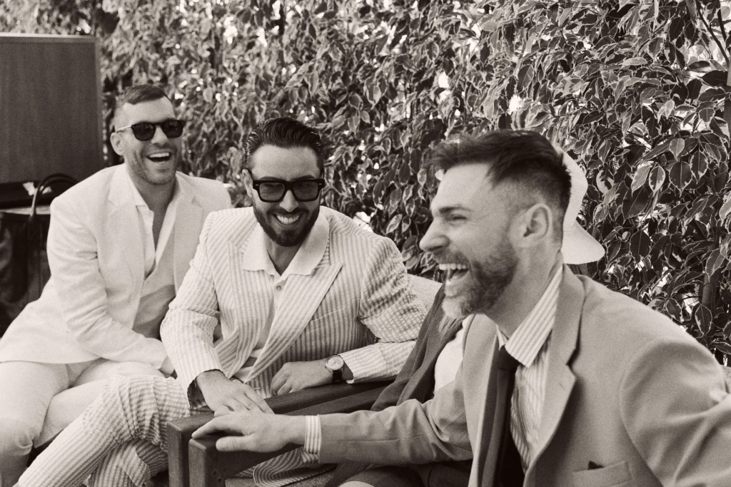 Menswear look from the Hockerty Summer Lookbook shoot in the streets of Florence.