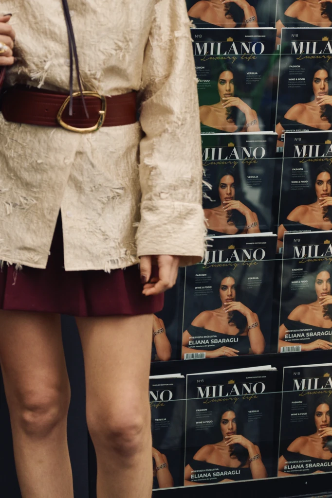 Fashion week attendee style, Milano, September 2025