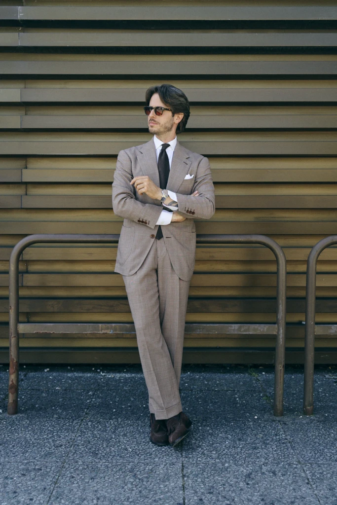 Behind the scenes of the Common Suits bespoke shoot, Pitti Uomo Florence