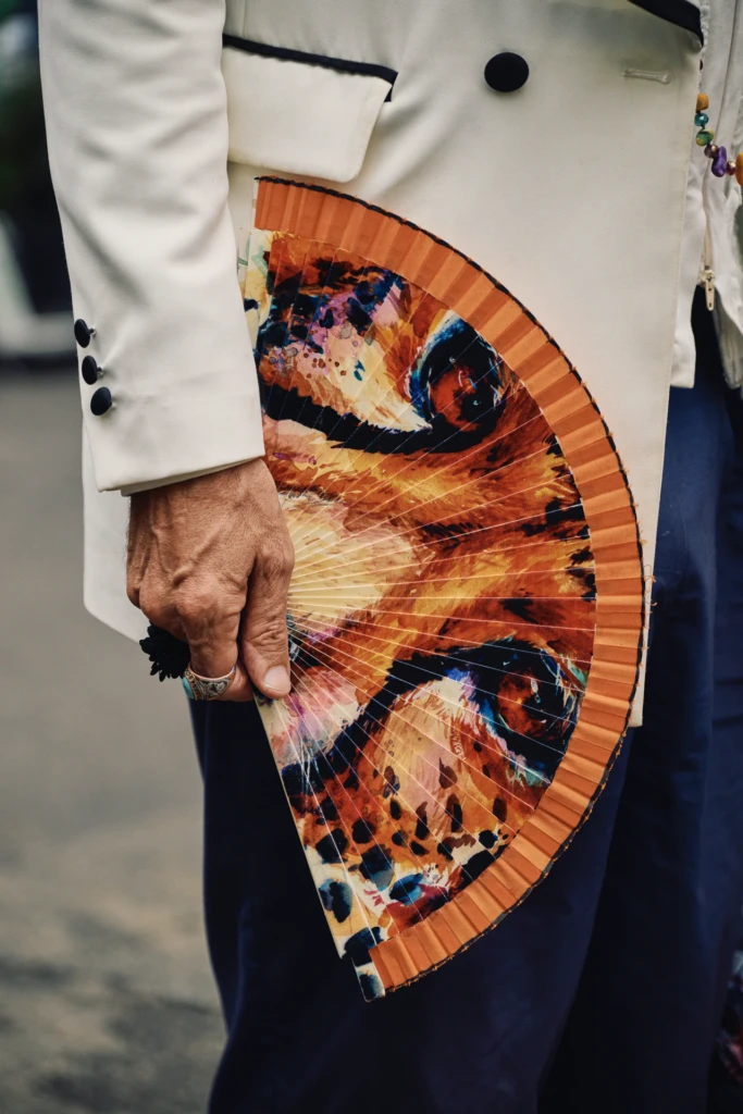 Look photographed on the streets of Milan during fashion week
