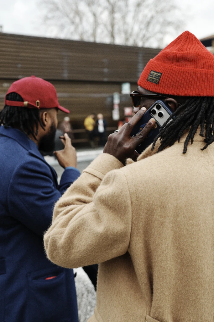 Street style look photographed at the Pitti Immagine Uomo 109 fair, Fortezza da Basso, Florence (look 71)
