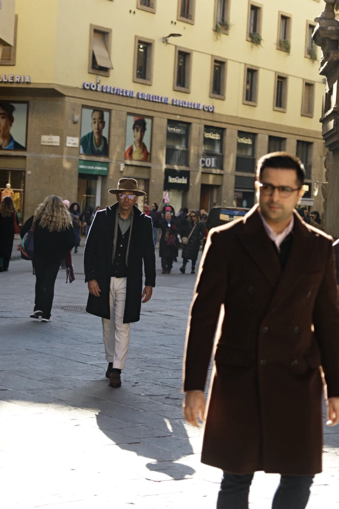 Style by Sarai (Jason Sarai) menswear editorial at Pitti Immagine Uomo 107, shot in Florence by Alessandro Michelazzi, look 082.