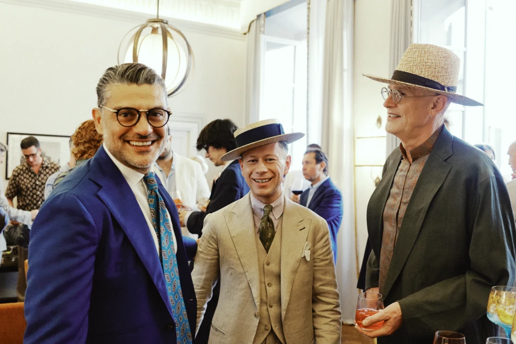 Evening at the Sartoria Caracciolo event, Pitti Uomo week, Florence.