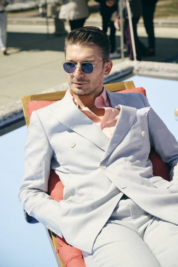 Menswear lookbook shoot for Hockerty at Pitti Uomo 110, Florence
