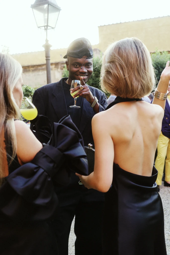 Guests at the Sartoria Caracciolo party during Pitti Immagine Uomo, Florence.