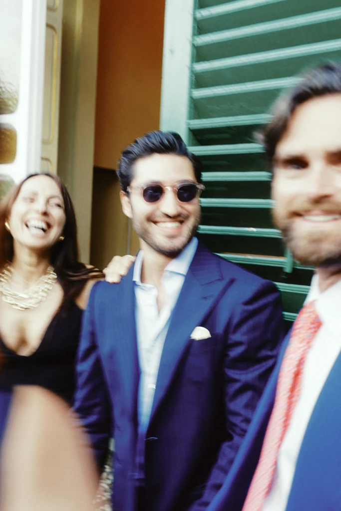 Guests at the Plaza Uomo summer party in the garden of Palazzo Budini Gattai, Florence.