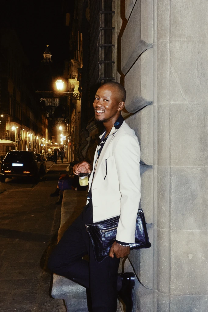 Guests at Gilli Caffè, a Pitti Uomo evening meeting point in Florence.