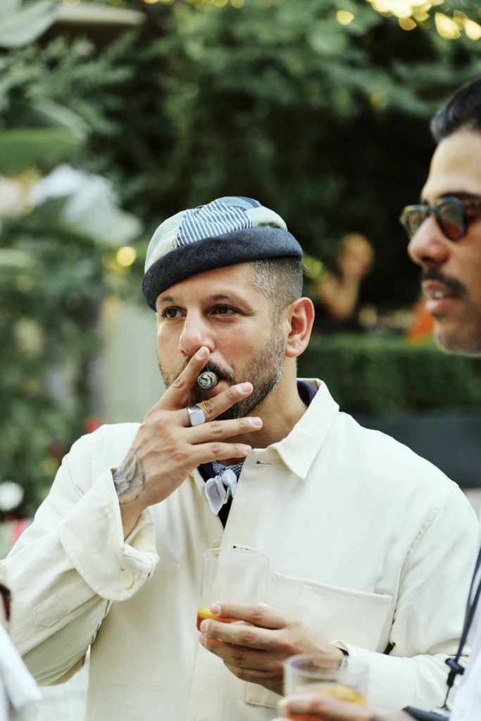 Guests at the Sina Villa Medici party with Wm Brown Magazine, Pitti Uomo week, Florence.