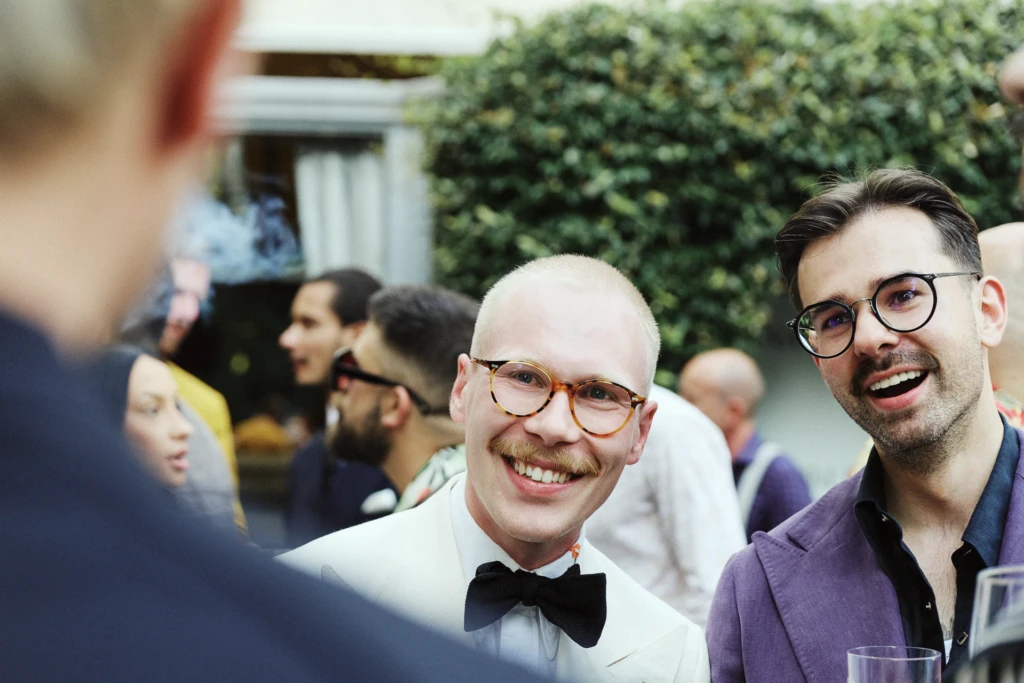 Guests at the Sina Villa Medici party with Wm Brown Magazine, Pitti Uomo week, Florence.