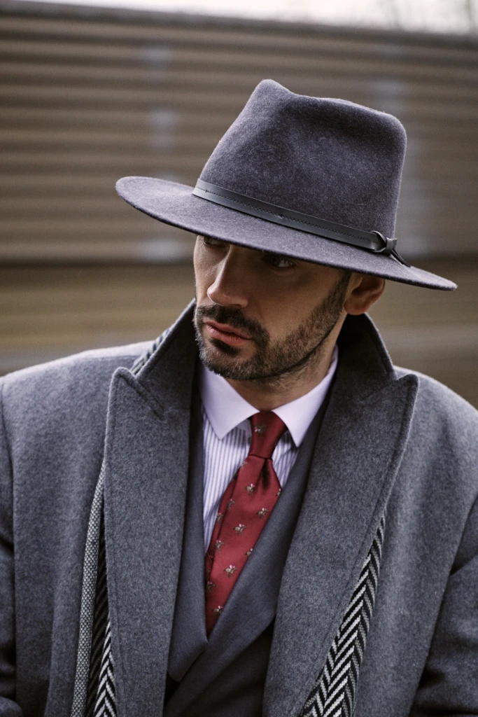 Hockerty winter lookbook shoot during Pitti Immagine Uomo 109, Florence (look 122)
