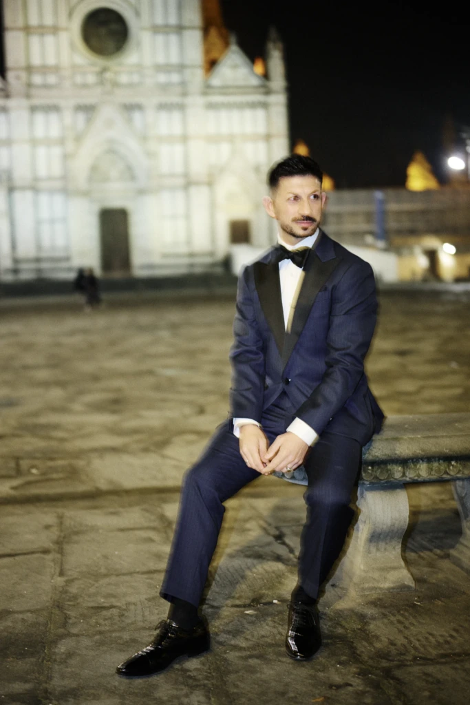 Hockerty winter lookbook shoot during Pitti Immagine Uomo 109, Florence (look 138)