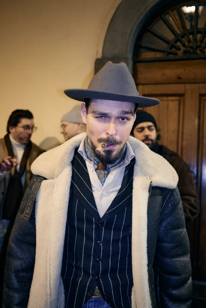Street style during Pitti Immagine Uomo 107 — day and evening scenes from the streets of Florence photographed by Alessandro Michelazzi, image 149.