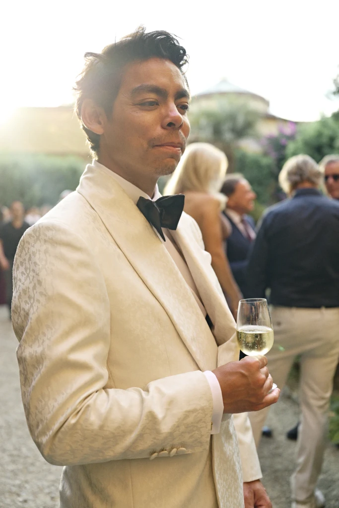 Guests at the Plaza Uomo evening party, Palazzo Budini Gattai, Florence
