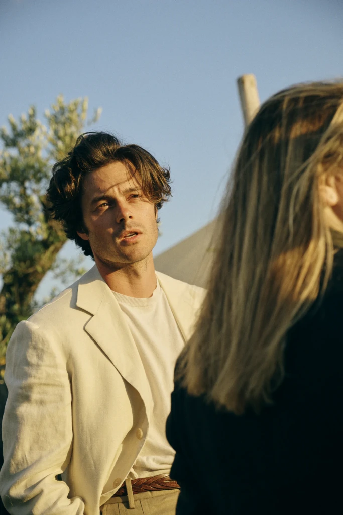 Golden hour portrait at Tenuta d'Arbia during Pitti Uomo 110