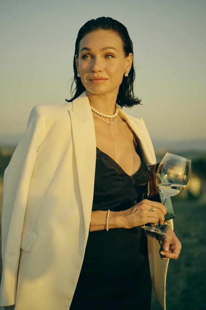 Golden hour portrait at Tenuta d'Arbia during Pitti Uomo 110