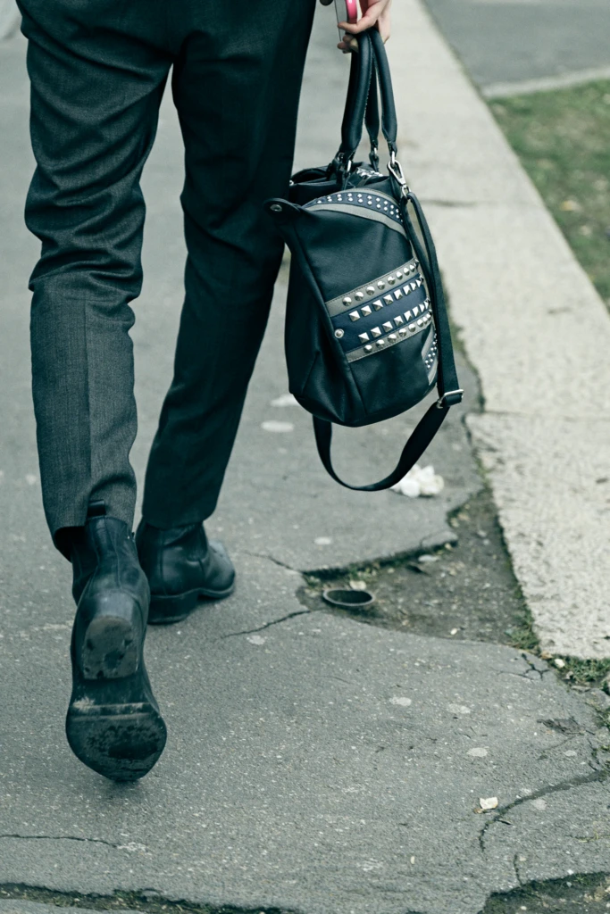 Milano Fashion Week January close-up styling detail — photography by Alessandro Michelazzi