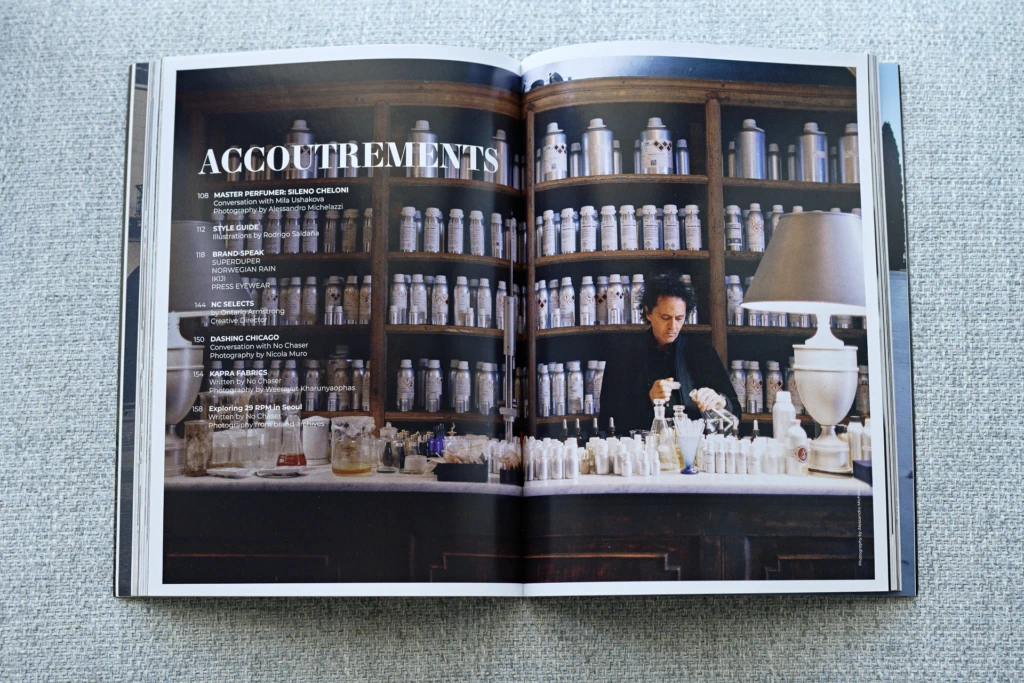 Sileno Cheloni fragrance ritual, NoChaser Magazine editorial
