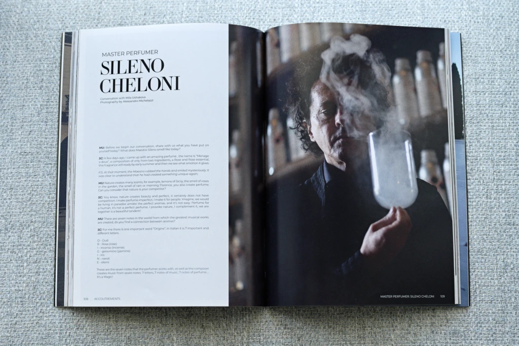 Detail of perfume atelier tools, NoChaser Magazine feature